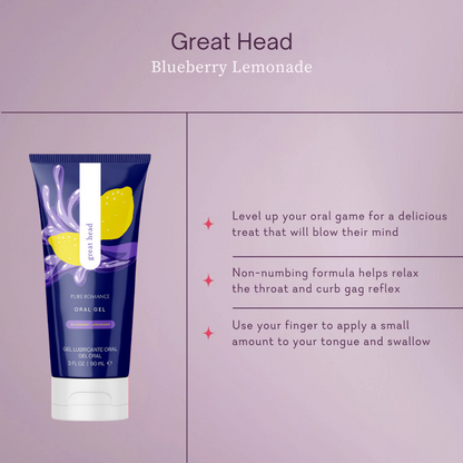 Great Head Oral Gel - Blueberry Lemonade
